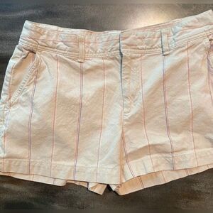 Gap Shorts Women’s 8 Beige Stripes Cotton City Shorts Pockets